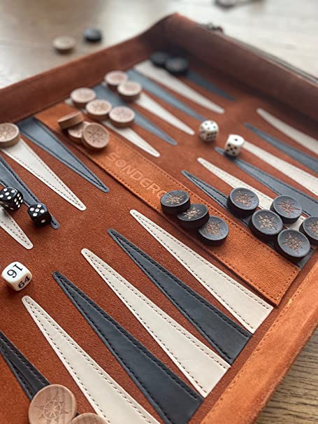 Backgammon en Cuir véritable MM - Bordeaux - Renzo Romagnoli Backgammon en Cuir véritable MM - Bordeaux - Renzo Romagnoli