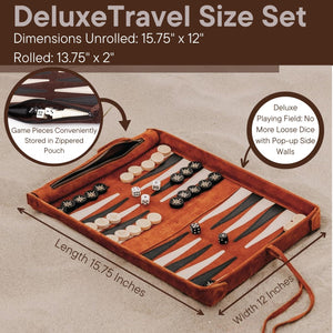 Sondergut Deluxe Roll-Up Travel Backgammon Game