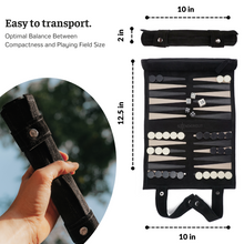 Black | Sondergut Roll-Up Travel Backgammon Game