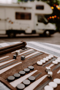 Mocha | Sondergut Roll-Up Travel Backgammon Game