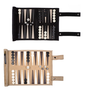 Black | Sondergut Roll-Up Travel Backgammon Game