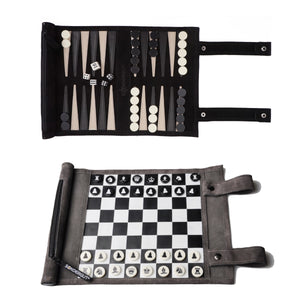 Chess & Checkers | Sondergut Roll-Up Travel Game